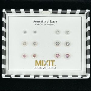 MIXIT Sensitive Ears Hypoallergenic cubic zirconia earrings.